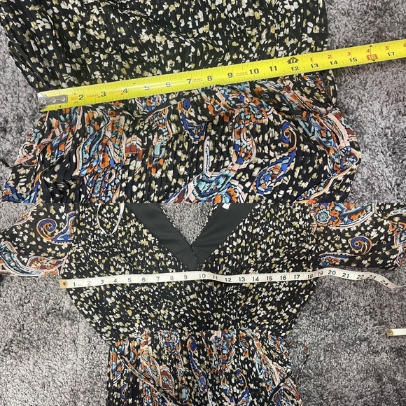 DR2 boho paisley lined boho 3/4 sleeves tassels dress women’s size S? - Picture 15 of 15